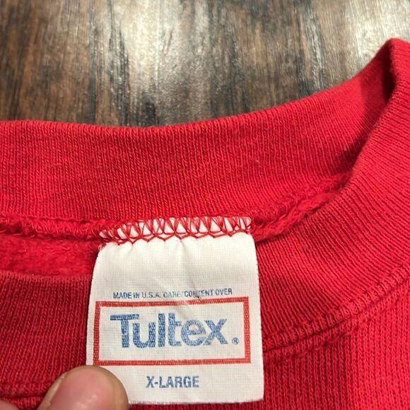 1991 Chicago bulls on tultex tag made in usa size XL sweatshirt red EUC for age - Picture 4 of 10